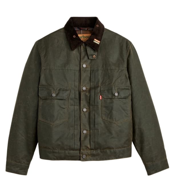 S 리바이스 바버 타입2 왁스드 자켓 올리브 왁스 미개봉 판매