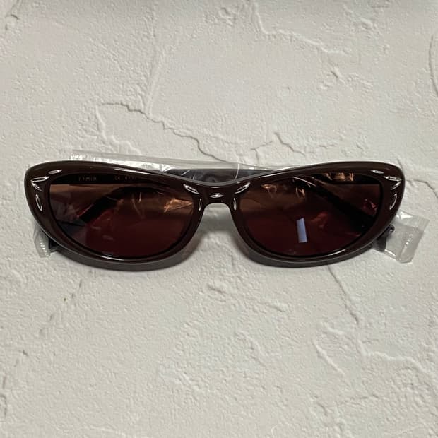 위민 Ripple 메탈 인레이드 선글라스 브라운컬러