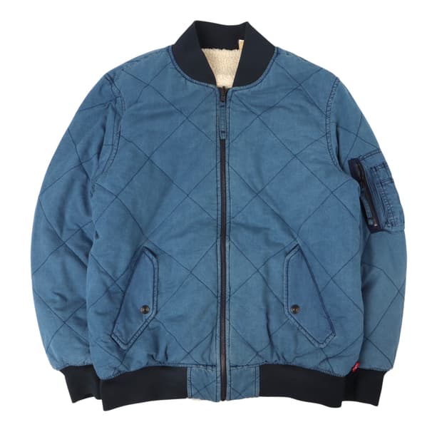 리바이스 리버시블 데님 플리스 봄버 자켓