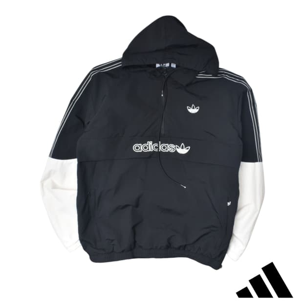 아디다스 검흰 아노락 점퍼 M N0752