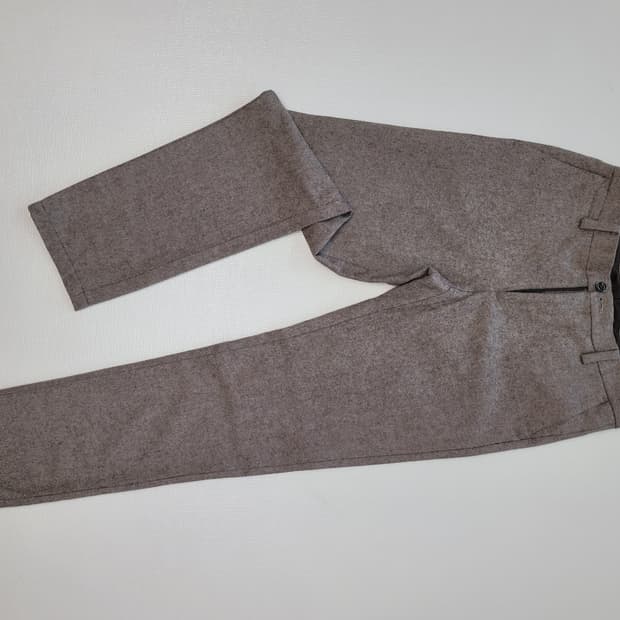 언더우드 UNDERWOOD 남자 헤링본 모직 바지 32 브라운