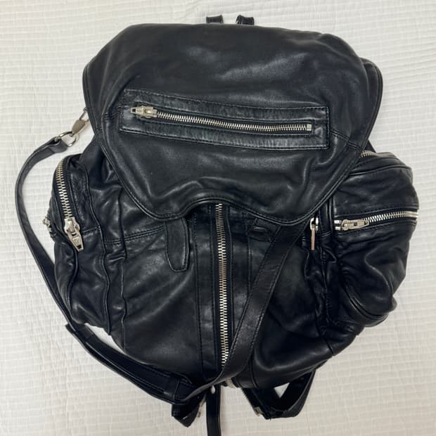 알렉산더왕 레더 마르티 램스킨 백팩 블랙