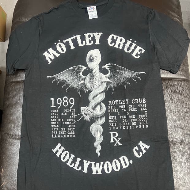 Usa 머틀리 크루 1989 Dr. Feelgood 굿즈 티셔츠