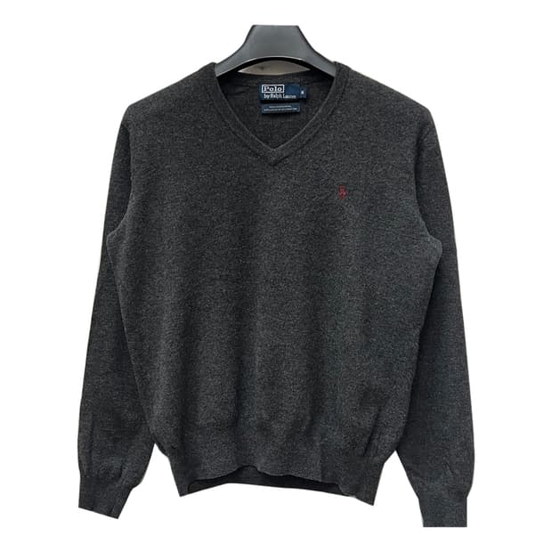 폴로 랄프로렌 메리노울 브이넥 니트 M