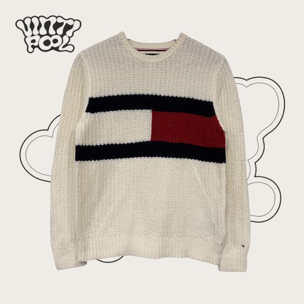 타미힐피거 아이보리 니트 스웨터 164 (w)