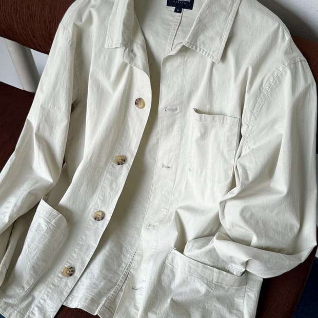 Light cotton poly utility jacket