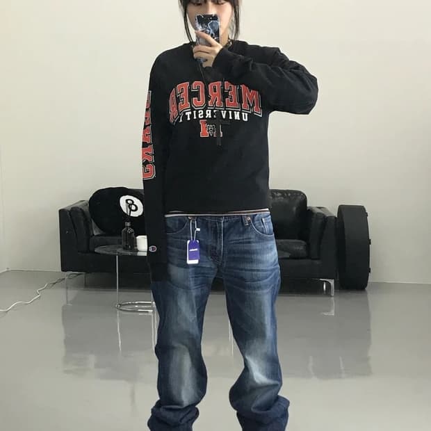 챔피언 프린팅 롱슬리브
