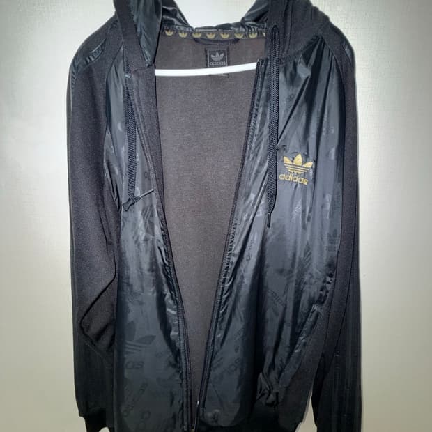 버빈 아디다스 레더 후드집업