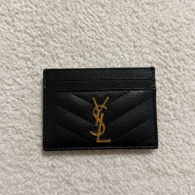 입생로랑 카드지갑 금장 YSL