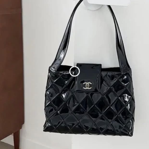 (빈티지) 샤넬 은장 페이던트 누네띠네 숄더백