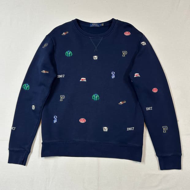 M) 폴로 랄프로렌 네이비 엠브로이드 자수 맨투맨