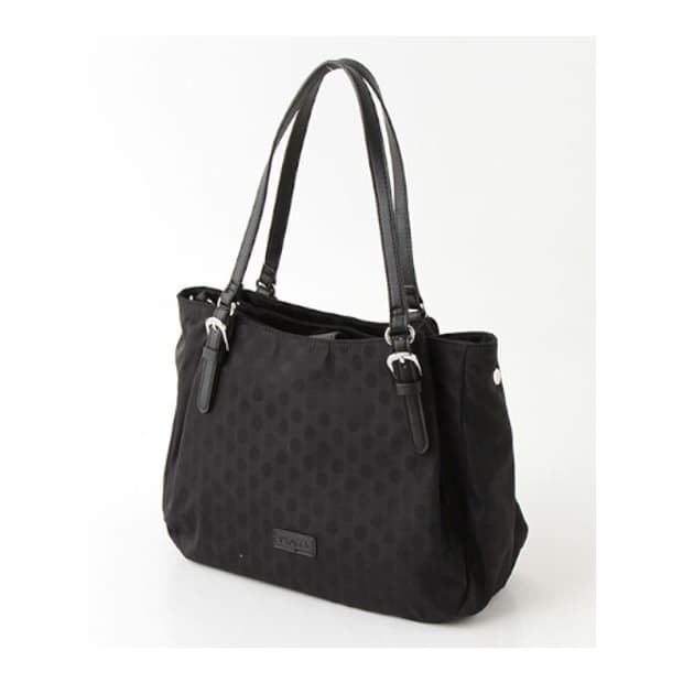 요지야마모토 이삭 도트패턴 나일론 토트 숄더백