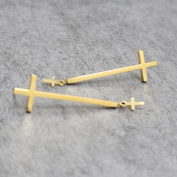 cross earrings