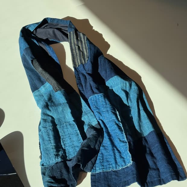 데님 사시코 스카프