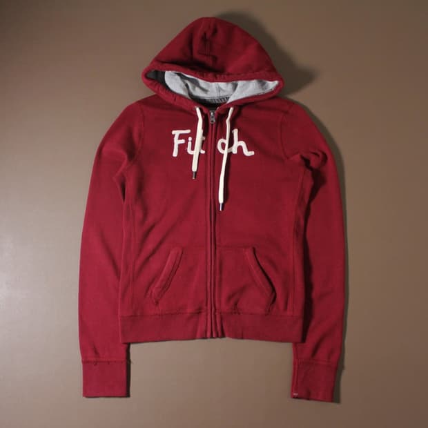 Abercrombie 아베크롬비 기모 버건디 후드티 