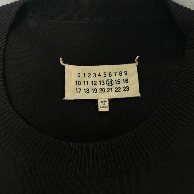 마르지엘라 엘보우패치 니트, XL -> M 사이즈 교환