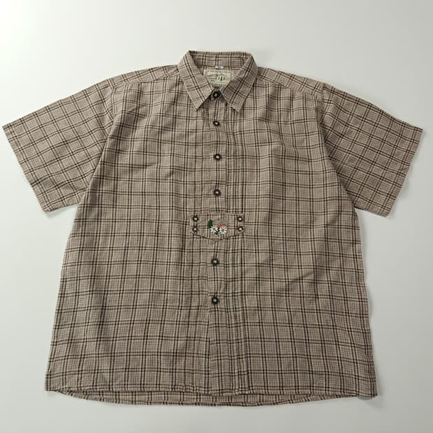 CK278 L 내추럴라이프 90s 트라흐텐 바바리안 반팔 알펜 셔츠 남