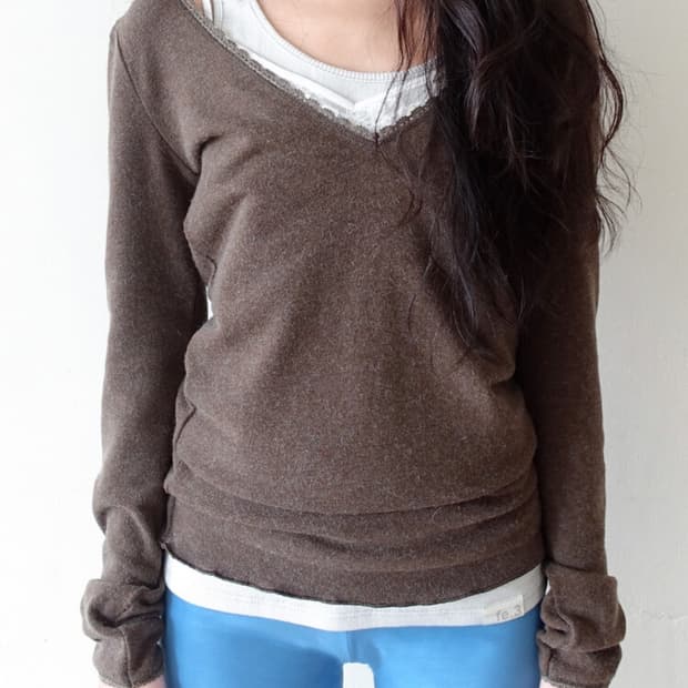 (새상품) 샵페어리 아이리스 롱탑 카키