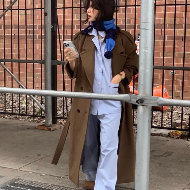 파르벵 울 더블 코트