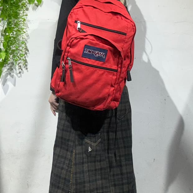 잔스포츠 레드 백팩 가방