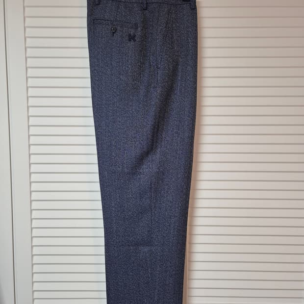 (42/33)겐조 미드나잇 블루 울 헤링본 팬츠