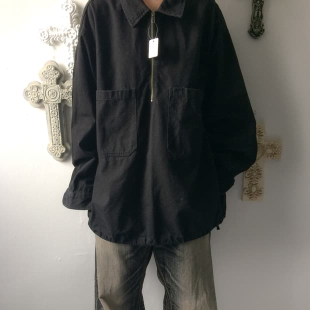 Over fit half zip up