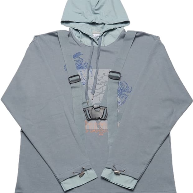 셋업이엑스이 엑스 버클 후드 - 그레이