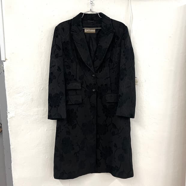 존갈리아노 2007FW 아카이브 플로럴 엠브로이드 코트