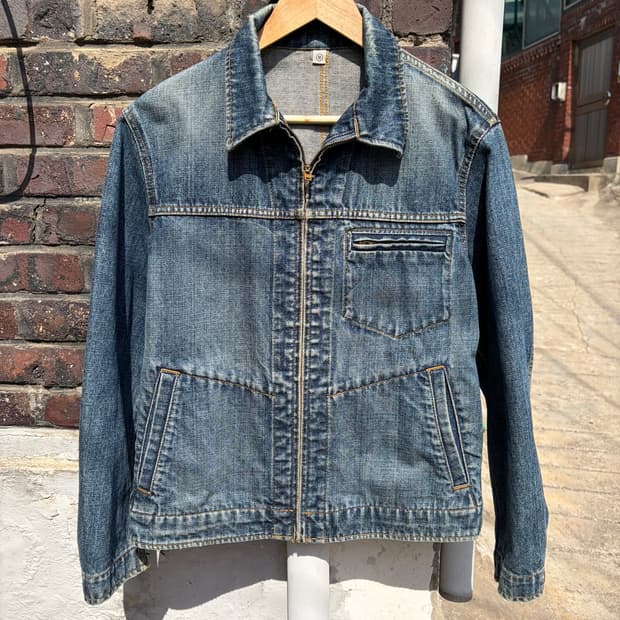 Old Uniqlo 데님 집업 워크 자켓