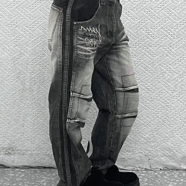 푸부 올드스쿨 스트릿 Y2K 빈티지 워싱 데님팬츠 29인치 C07671