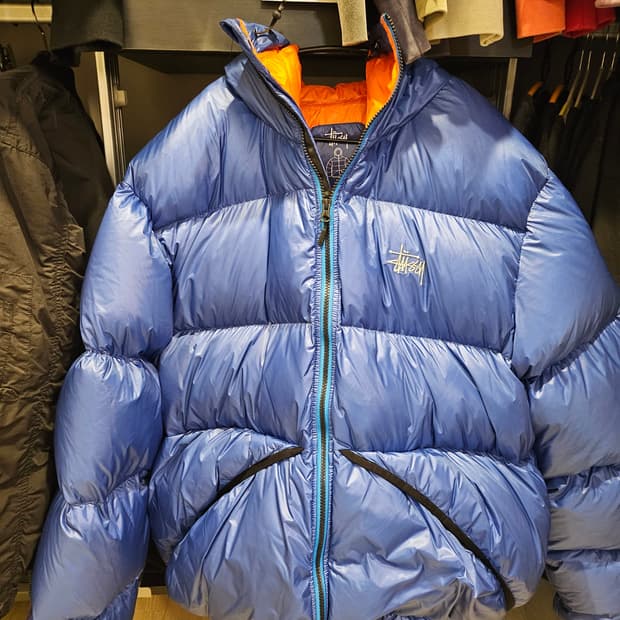 스투시 다운 파카 마이크로 립스탑 로얄 블루 xxl