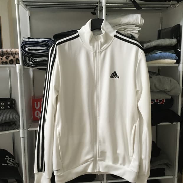 아디다스 3s 레귤러핏 더블니트 트랙탑 화이트