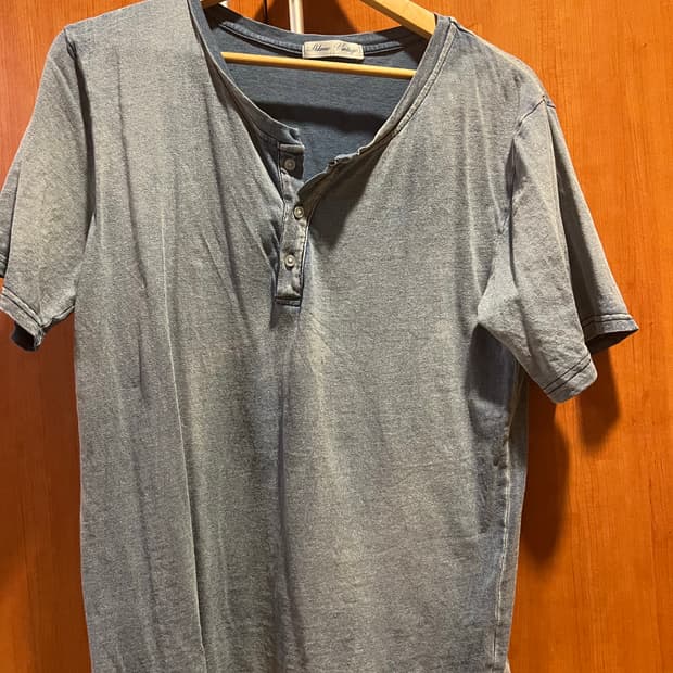 SKKONE vintage 헨리넥 반팔티