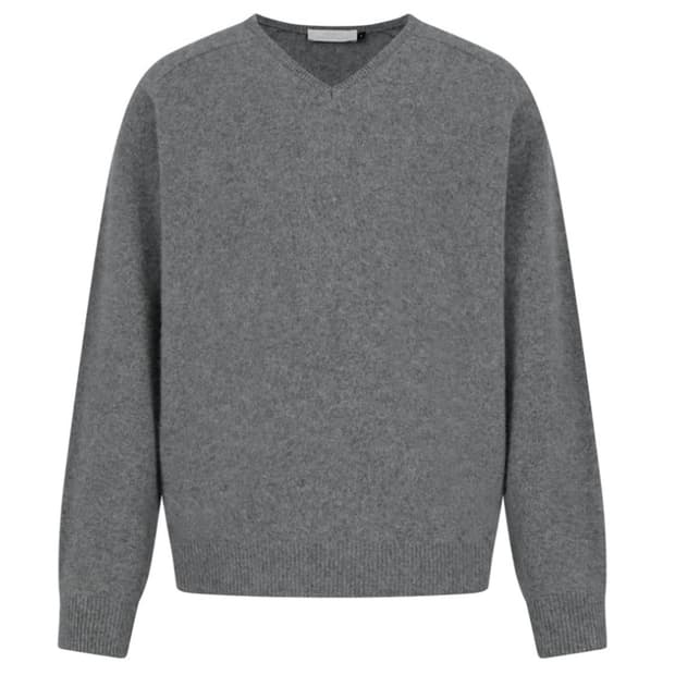 (급처) 아모멘토 라쿤 브이넥 니트 차콜