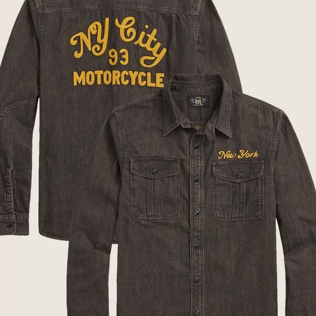 RRL 임브로이더 데님셔츠 M 새상품