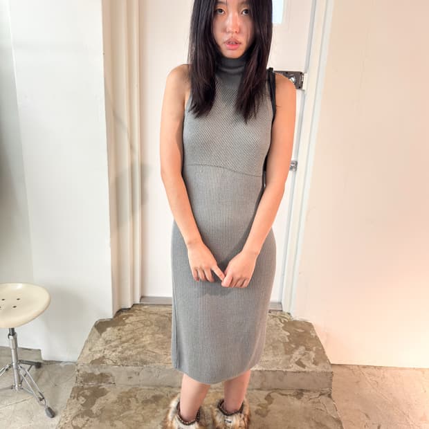 Versace  Knit Turtleneck Dress/ S