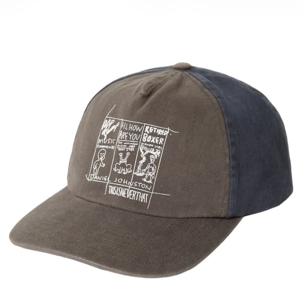 디스이즈네버댓 x 다니엘 존스턴 3-프레임 워시드 캡 차콜