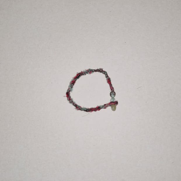 명주 원석 팔찌