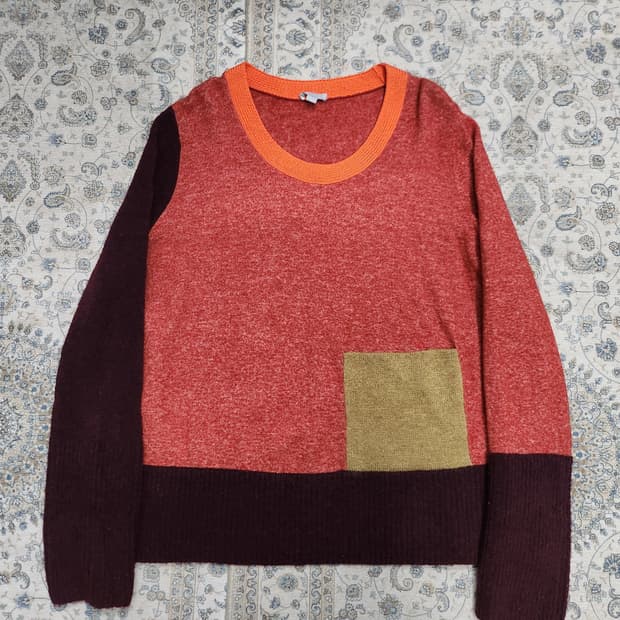 COS 코스 컬러블록 배색 니트 L