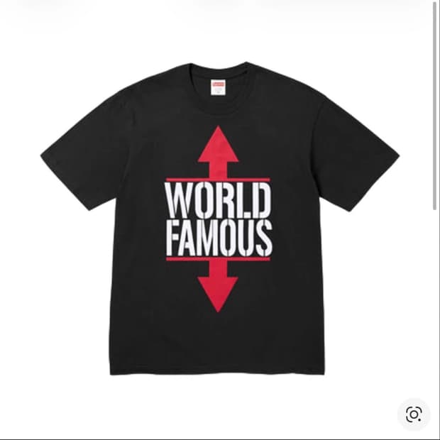 슈프림 월드 페이머스 반팔티셔츠 xxl supreme