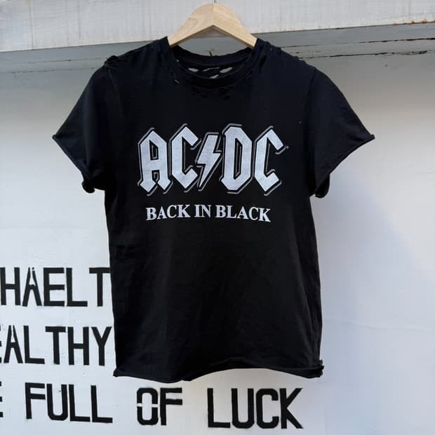 ACDC 데미지 커스텀 밴드티셔츠