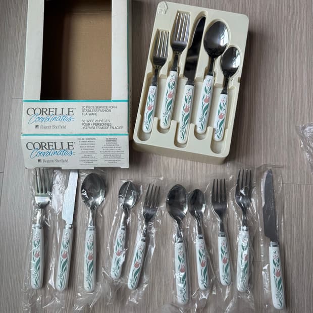 빈티지 코렐커트러리 셋트