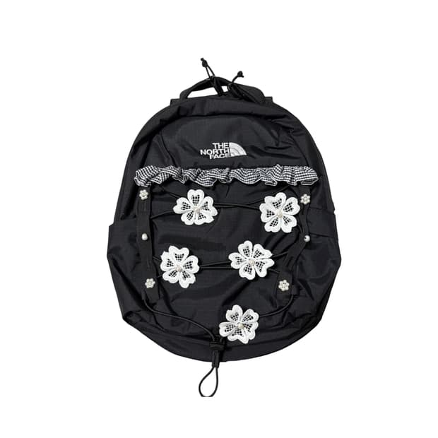 check frill flower bagpack