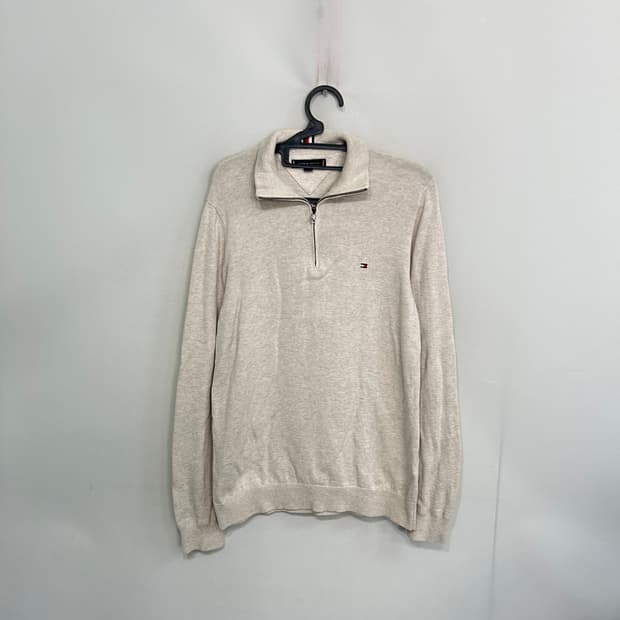 타미힐피거 남성 니트 하프 집업 M