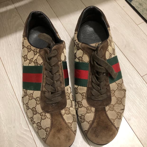 구찌 GC로고 캔버스&스웨이드 스니커즈( 남성280)