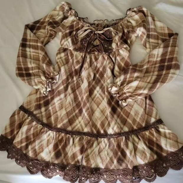 리즈리사 라떼갸루 핀터깔 원피스