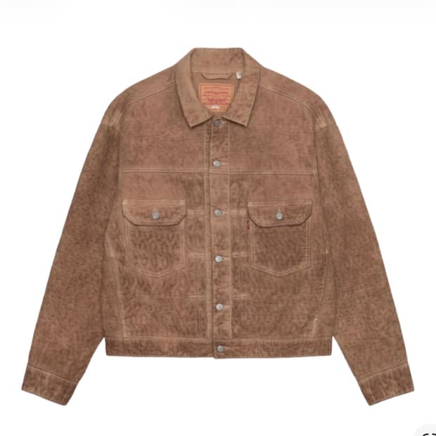 Stussy x levi's jacquard trucker jacket 