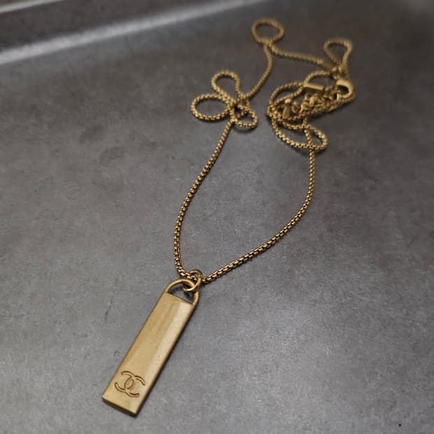 58 샤넬 빈티지 정품 목걸이 업사이클링 써지컬체인 롱목걸이