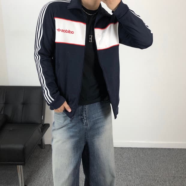 아디다스 정품 BL 올드스쿨 블록 져지 네이비