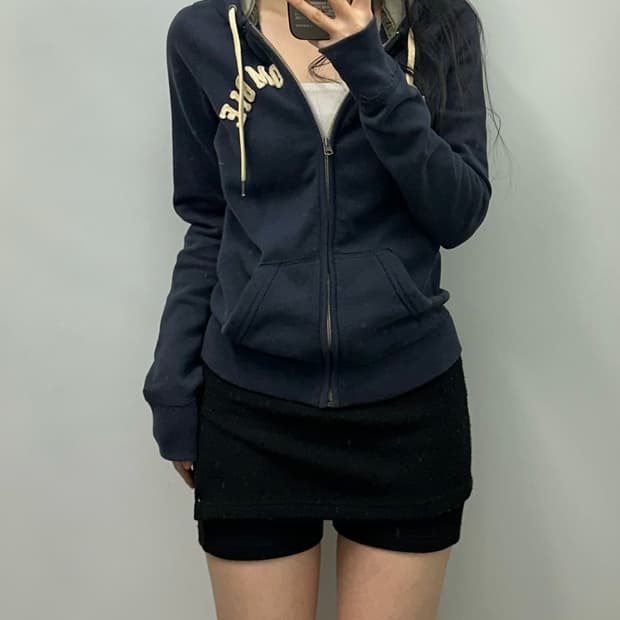 아베크롬비 y2k 와투케 네이비 후드집업